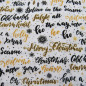 Preview: Baumwollstoff Weihnachtliche Schriftzüge